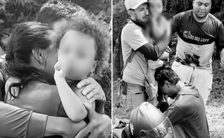 O reencontro da família com Alice. (Foto: Reprodução/Instagram/Felipe Maciel)