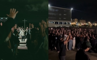 O evento evangelístico do Céu na Terra Movement aconteceu em frente ao Museu Nacional. (Foto: Reprodução/Instagram/Céu na Terra Movement).