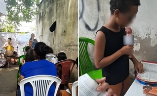 O culto no quintal. (Foto: Reprodução/Instagram/Elisama Rabello)