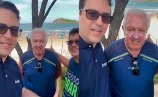 Jair aceitou Jesus após ser evangelizado por dois pastores na Praia da Vila. (Foto: Reprodução/Instagram/Joary Jossué Carlesso).