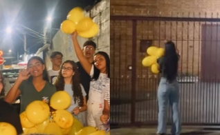 Os jovens promoveram o evangelismo criativo nas ruas de Taubaté. (Foto: Reprodução/Instagram/Somos Um).