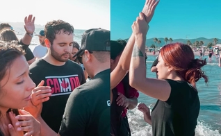 Centenas de pessoas aceitaram Jesus e foram batizadas nas praias. (Foto: Instagram/Revival Latino Chile).