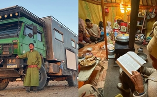 Os missionários viajam no caminhão para evangelizar o povo nômade. (Foto: Lucas Oliveira).