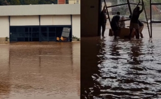 “A Igreja do Brasil” foi invadida pela água. (Foto: Reprodução/Instagram/William Hudson).
