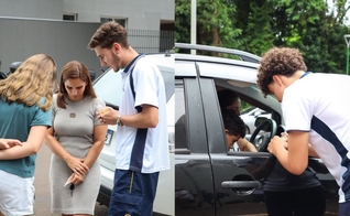 Os estudantes ofereceram orações às famílias. (Foto: Instagram/Colégio Adventista de Maringá).
