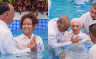Os novos convertidos foram batizados na Assembleia de Deus Ministério do Belém. (Foto: Instagram/adbelemsp).