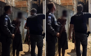 O momento da prisão em frente à igreja. (Foto: Reprodução/Instagram/Delegado Leandro Sperandio)