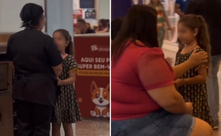 Bianca orando por pessoas no shopping. (Foto: Reprodução/Instagram/Raphael Pacheco)