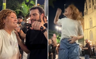 Mari foi curada após as orações durante o culto ao ar livre. (Foto: Reprodução/Instagram/OVERFLOW)