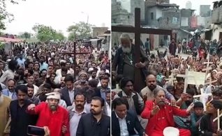 Os moradores protestaram contra a ordem de despejo. (Foto: Reprodução/Facebook/Julius Salik).