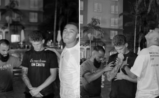 O batismo de Nathan. (Foto: Reprodução/Instagram/Nathan Borges)