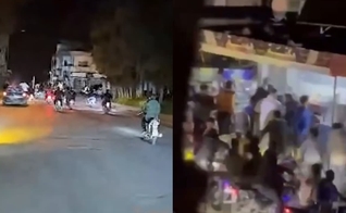 Dezenas de homens atacaram Suqaylabiyah de motocicleta. (Foto: Reprodução/YouTube/Syria One/Reprodução/Instagram/Societal News).