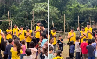 Os indígenas foram alcançados pelo Evangelho. (Foto: Reprodução/Instagram/Lucas Teodoro)