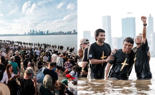 O batismo aconteceu no rio Swan. (Foto: Instagram/Julian Kirtisingham).