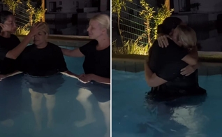 O batismo da mãe. (Foto: Reprodução/Instagram/Maria Luquet)