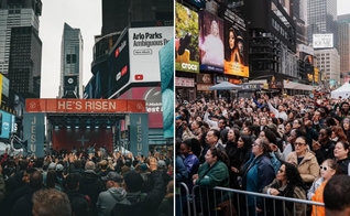 O evento atraiu milhares de pessoas para celebrar a ressurreição de Cristo. (Foto: Instagram/Mike Signorelli).