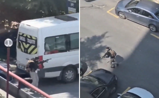 Homens armados abrem fogo nas proximidades do consulado de Israel em Istambul. (Captura de tela/X/@igal_malka)