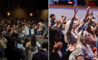 Muitas igrejas registraram conversões nos cultos de Páscoa. (Foto: Reprodução/Instagram/Radiant Church/Instagram/Lakepointe Church).