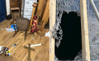 Criminosos vandalizaram a Igreja de St Mary e St Martin em Blyth. (Foto: Reprodução/GB NEWS).