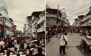 A ação evangelística na Maré. (Foto: Reprodução/Instagram/Manifestação dos Filhos)