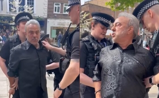 Steve Maile foi preso por policiais. (Foto: Reprodução/Instagram/Christian Concern).