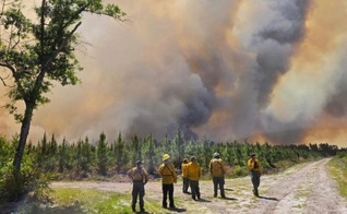 A região afetada pelo incêndio. (Foto: Reprodução/Baptist Press)