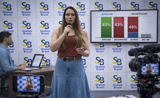A jornalista Lilian Hollender, do programa Shalom Brasil. (Foto: Shalom Brasil)