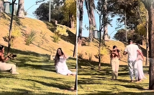 O ensaio fotográfico da gestante. (Foto: Reprodução/Instagram/Kristhie)