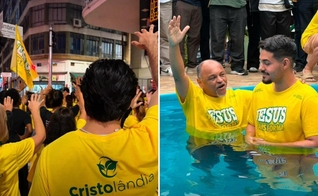 A ação evangelística em SP. (Foto: Reprodução/Instagram/Missões Nacionais)