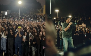 Uma multidão adorou a Deus no Teatro de Arena Guará. (Foto: Reprodução/Instagram/joaopauloz_/Instagram/Céu na Terra Movement).