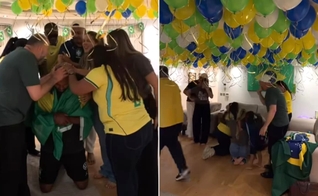 O jogador recebeu uma oração de seus familiares. (Foto: Reprodução/Instagram/thiago01).