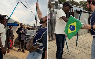 A cura do homem durante o evangelismo. (Foto: Reprodução/Instagram/Luca Martini)