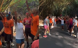Diversas pessoas participaram do “Corre Cristão” em Salvador. (Foto: Reprodução/Instagram/corridacorrecristao/Reprodução/Instagram/alexia.srib).