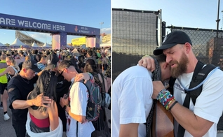 Os cristãos evangelizando no festival. (Foto: Reprodução/Instagram/Philip Renner)