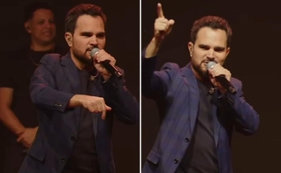 Luciano Camargo ministrando na igreja. (Foto: Reprodução/Instagram/Luciano Camargo)