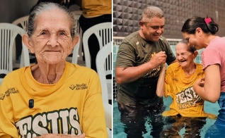 O batismo de Deusarina. (Foto: Reprodução/Instagram/Fabricio Freitas)