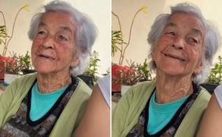 A idosa testemunhando sua fé. (Foto: Reprodução/Instagram/Ana Laura Almeida)