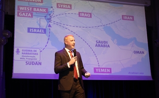 Major Rafael Rozenszajn, porta-voz das Forças de Defesa de Israel (IDF). (Foto: Paula Cohn)