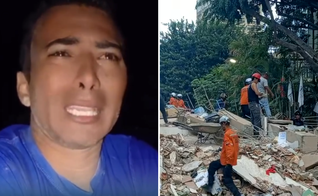 Pastor Carlos Arizmendi e equipes de resgate atuam após o terremoto que atingiu a Venezuela. (Captura de tela/Instagram/ noticiasvenezueladice /AP)