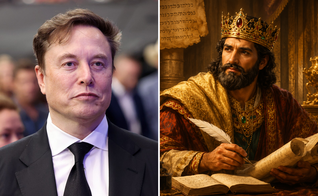 Elon Musk e o Rei Salomão. (Foto: Wikipedia)