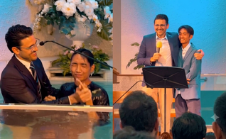 O missionário brasileiro Victor Bejota batizou seu aluno Suan. (Foto: Reprodução/Instagram/Victor Bejota).