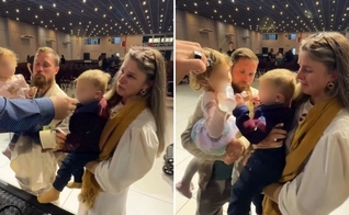 O casal testemunhando na igreja. (Foto: Reprodução/Instagram/Samuel Felipe)