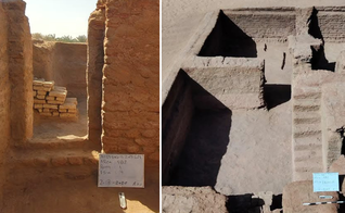 Ruínas da antiga cidade bizantina descoberta no oásis de Dakhla, no Egito. (Foto: Ministério do Turismo e Antiguidades do Egito)