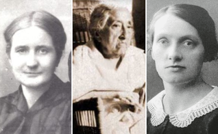 Lina Nyström, Celina Martins Albuquerque e Frida Vingren. (Fotos: Reprodução/Wikipedia)