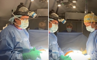 Médicos orando antes de uma cirurgia. (Foto: Reprodução/Instagram/Franklin Graham)