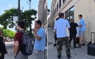 O pastor Jeremy Chong e um grupo de evangelistas foram agredidos. (Foto: Reprodução/Instagram/Reformation Chicago).