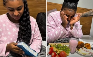 Jade se emocionou ao conhecer o amor de Jesus. (Foto: Reprodução/Instagram/Laerte Dantas)