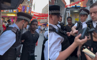 Pregador de rua Jesse Samuel Ngoma é preso durante evangelismo em Londres. (Captura de tela/Instagram/jessesamuelngoma)