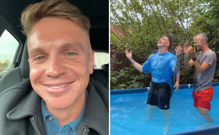 Joe Weller após anunciar sua conversão e durante seu batismo. (Foto: Captura de tela/Instagram/joeweller)