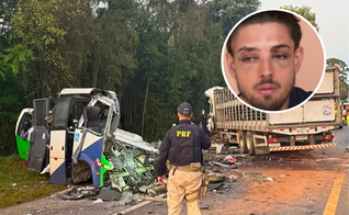 João Miguel Pereira foi um dos cinco sobreviventes do acidente que deixou 23 mortos no Paraná. (Captura de tela/YouTube/Jovem Pan)